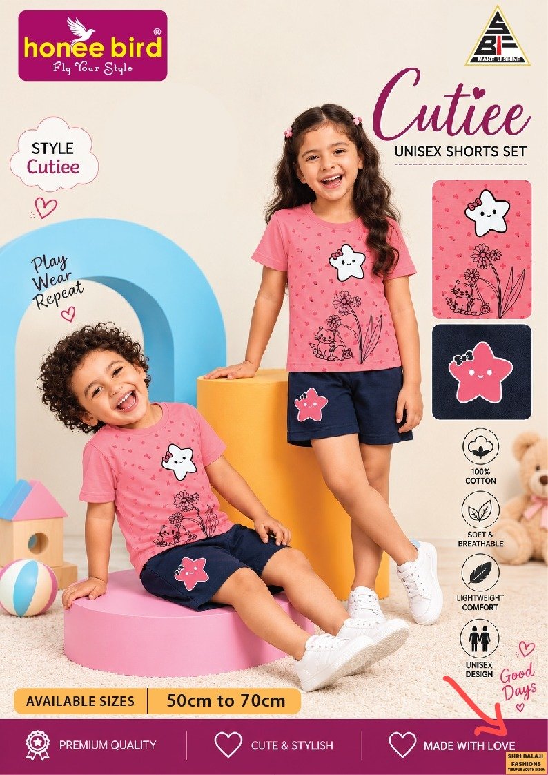 Cutiee Unisex Shorts Set